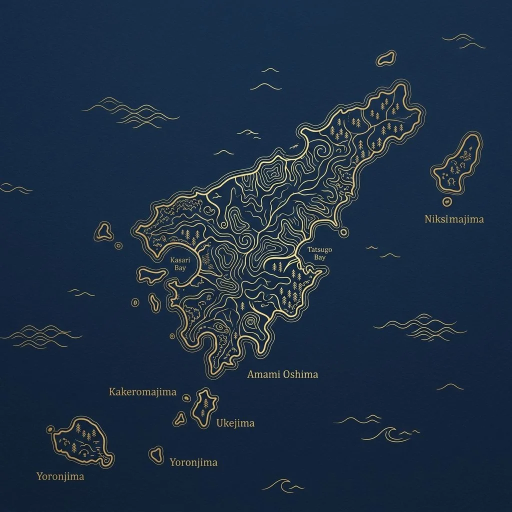 奄美群島の地図