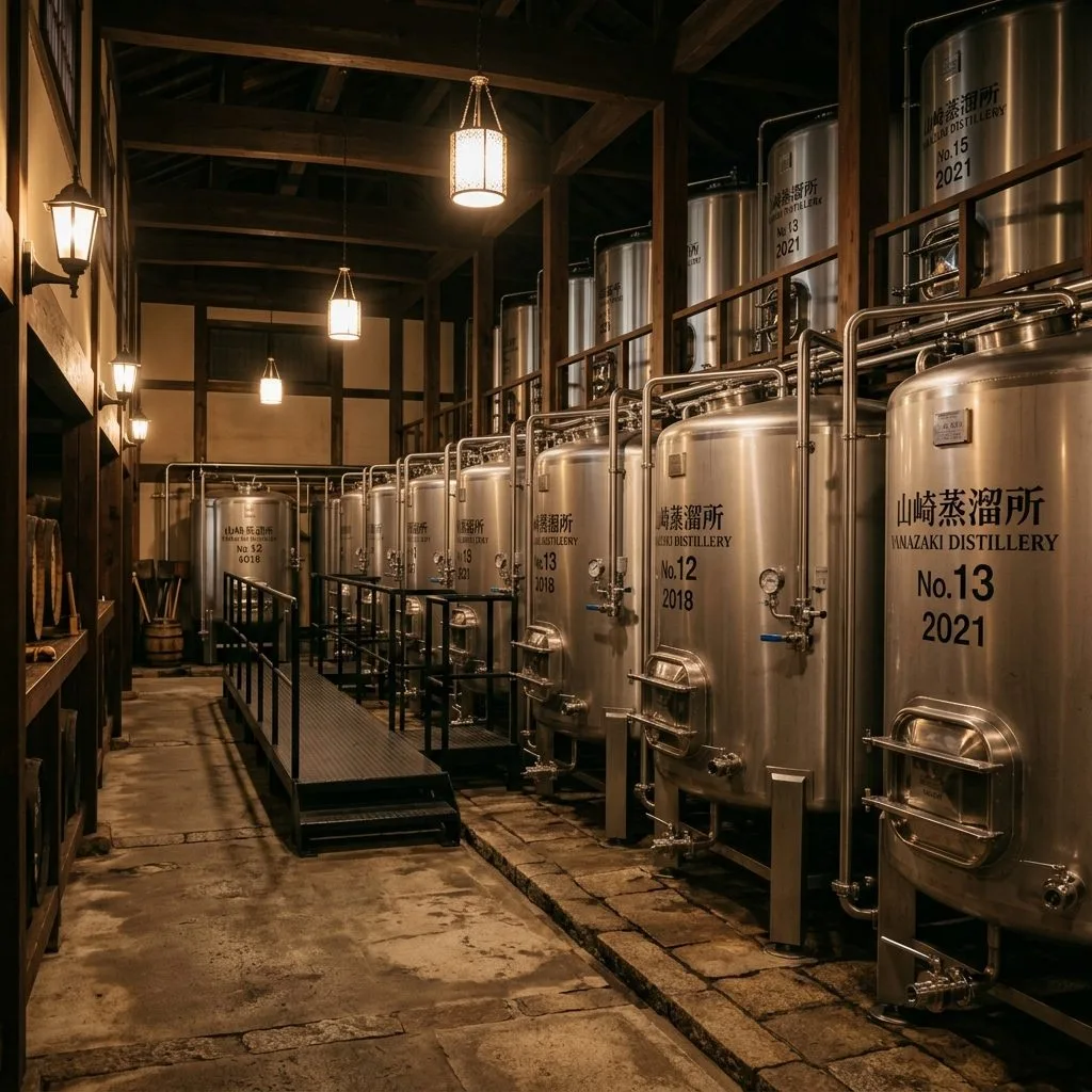 喜界島酒造の貯蔵タンク
