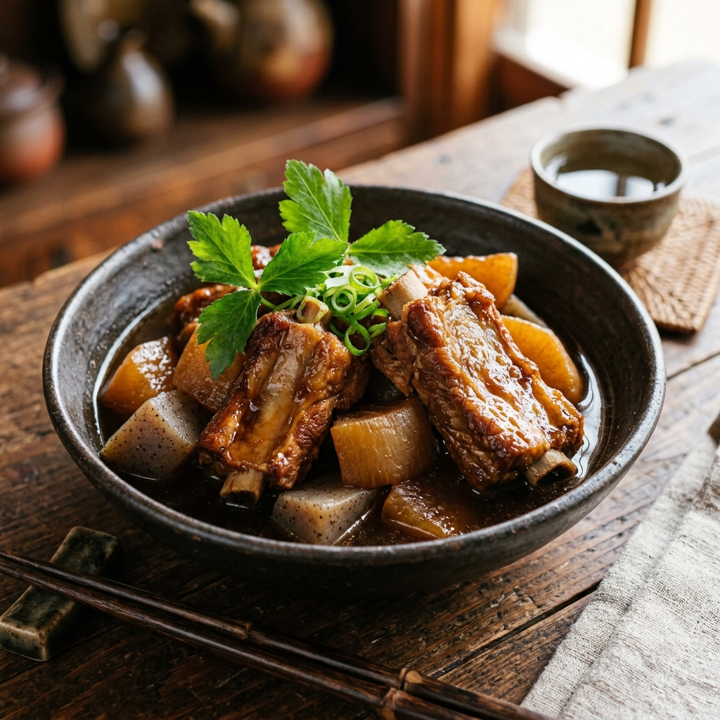 奄美の郷土料理「豚骨（とんこつ）」と黒糖焼酎のペアリング