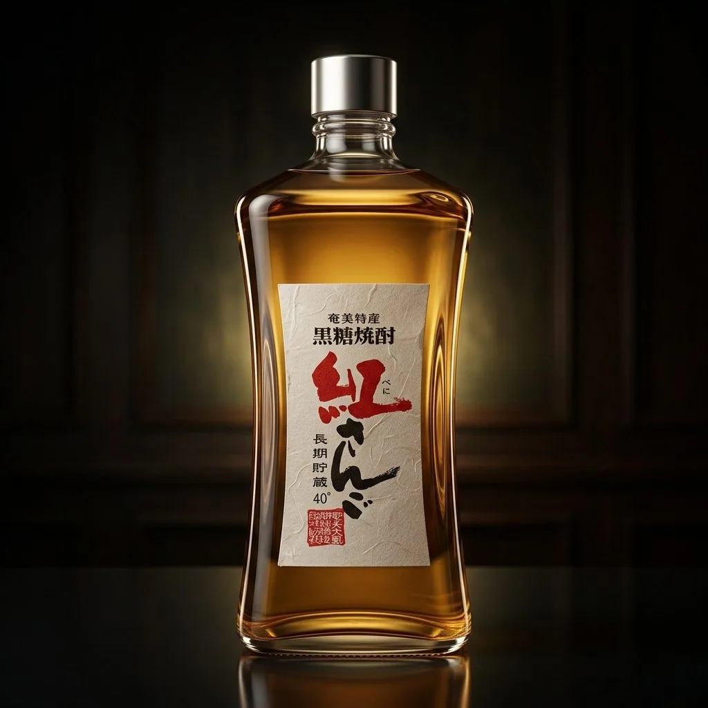 奄美大島開運酒造「紅さんご」：樫樽貯蔵による琥珀色の黒糖焼酎