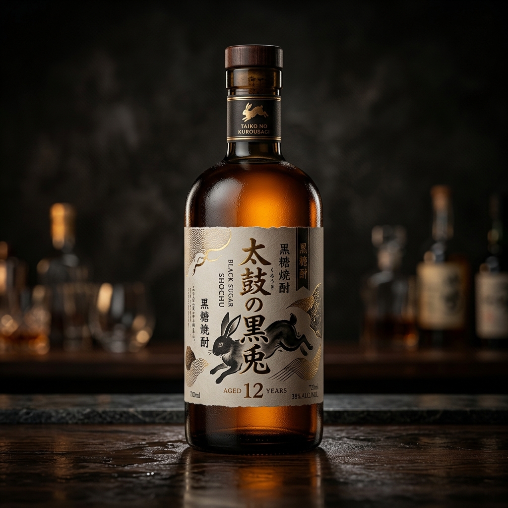 琥珀色の誘惑。弥生焼酎醸造所「太古の黒うさぎ」が奏でる、樫樽熟成の深いコクとバニラの香り